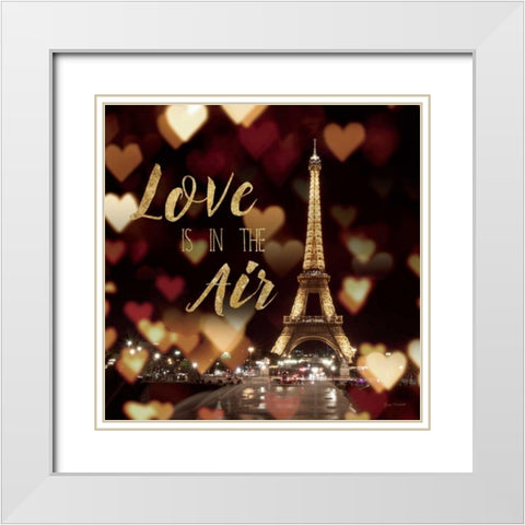 Love is in the Air  White Modern Wood Framed Art Print with Double Matting by Marshall, Laura