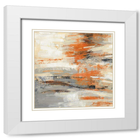 Golden Dust Crop Orange White Modern Wood Framed Art Print with Double Matting by Vassileva, Silvia