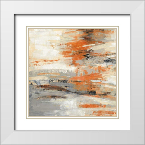 Golden Dust Crop Orange White Modern Wood Framed Art Print with Double Matting by Vassileva, Silvia