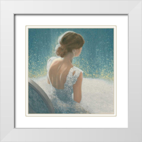 Before the Opera Blue White Modern Wood Framed Art Print with Double Matting by Wiens, James