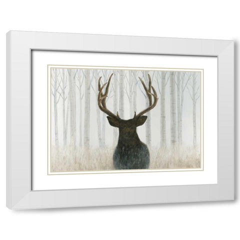 Into the Forest White Modern Wood Framed Art Print with Double Matting by Wiens, James