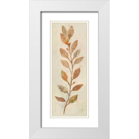 Shimmering V Neutral White Modern Wood Framed Art Print with Double Matting by Hristova, Albena