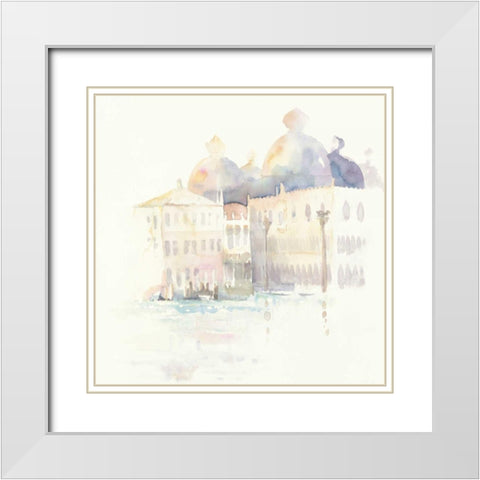 Venice Evening Square White Modern Wood Framed Art Print with Double Matting by Tillmon, Avery