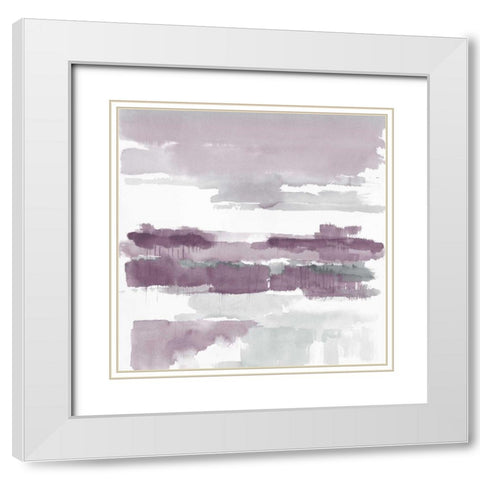 Amethyst Wetlands  White Modern Wood Framed Art Print with Double Matting by Schick, Mike