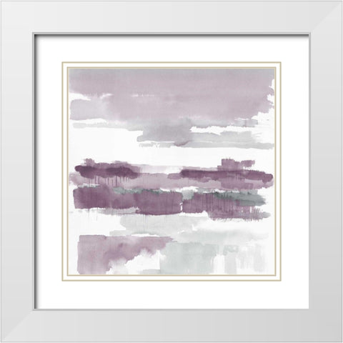 Amethyst Wetlands  White Modern Wood Framed Art Print with Double Matting by Schick, Mike