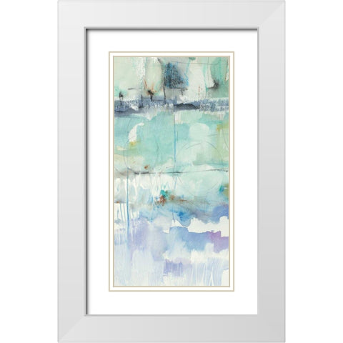 North Shore Panel II  White Modern Wood Framed Art Print with Double Matting by Schick, Mike