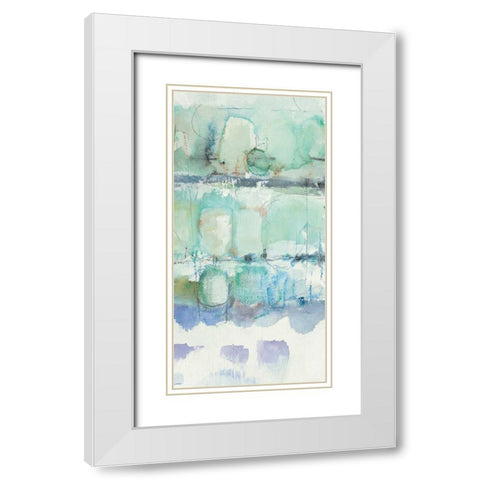 North Shore Panel III  White Modern Wood Framed Art Print with Double Matting by Schick, Mike