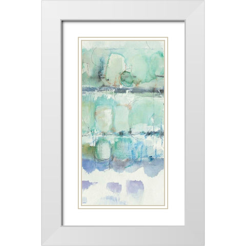 North Shore Panel III  White Modern Wood Framed Art Print with Double Matting by Schick, Mike
