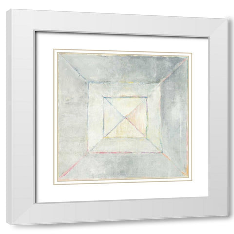 Intersection Crop White Modern Wood Framed Art Print with Double Matting by Schick, Mike