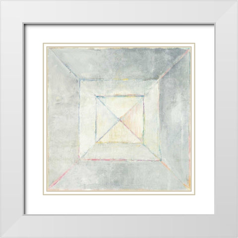 Intersection Crop White Modern Wood Framed Art Print with Double Matting by Schick, Mike