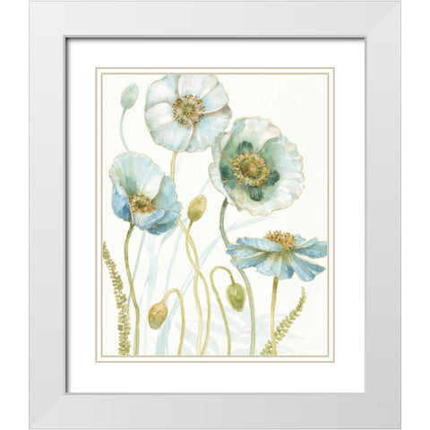 My Greenhouse Flowers VII White Modern Wood Framed Art Print with Double Matting by Audit, Lisa