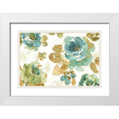 My Greenhouse Roses I White Modern Wood Framed Art Print with Double Matting by Audit, Lisa