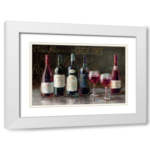 Bistro Reds v.2  White Modern Wood Framed Art Print with Double Matting by Nai, Danhui