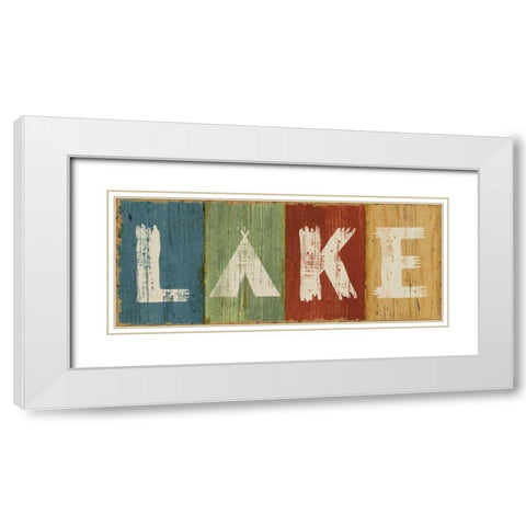 Lake Lodge V White Modern Wood Framed Art Print with Double Matting by Schlabach, Sue