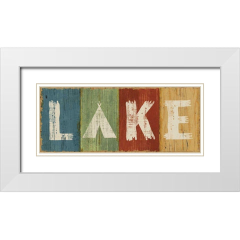 Lake Lodge V White Modern Wood Framed Art Print with Double Matting by Schlabach, Sue