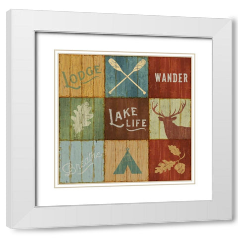 Lake Lodge VII White Modern Wood Framed Art Print with Double Matting by Schlabach, Sue