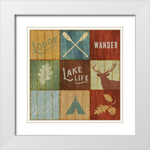 Lake Lodge VII White Modern Wood Framed Art Print with Double Matting by Schlabach, Sue