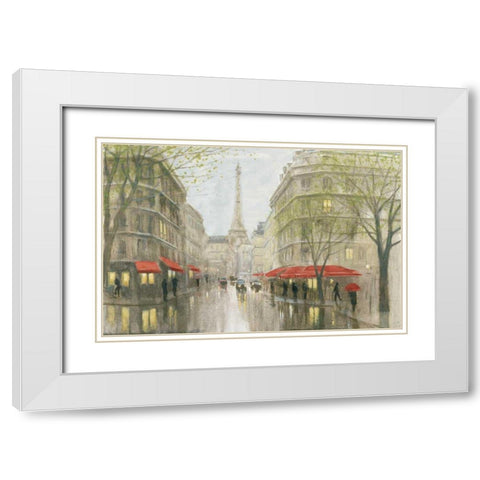 Impression of Paris White Modern Wood Framed Art Print with Double Matting by Sullivan, Myles