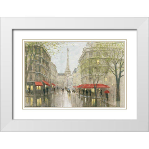 Impression of Paris White Modern Wood Framed Art Print with Double Matting by Sullivan, Myles