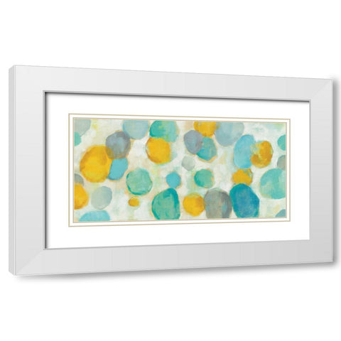Painted Pebbles  White Modern Wood Framed Art Print with Double Matting by Vassileva, Silvia