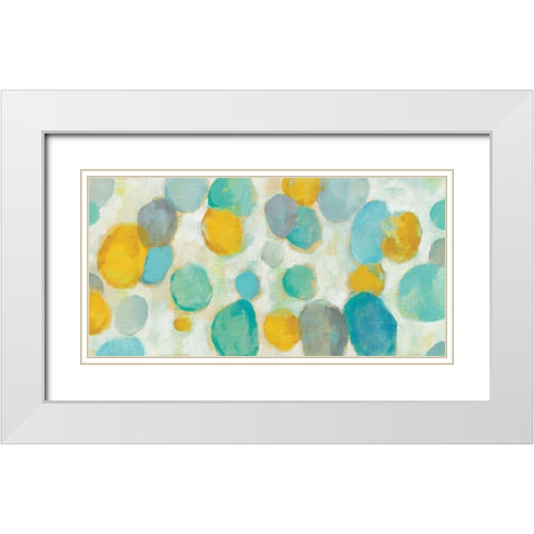 Painted Pebbles  White Modern Wood Framed Art Print with Double Matting by Vassileva, Silvia