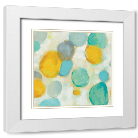 Painted Pebbles II White Modern Wood Framed Art Print with Double Matting by Vassileva, Silvia