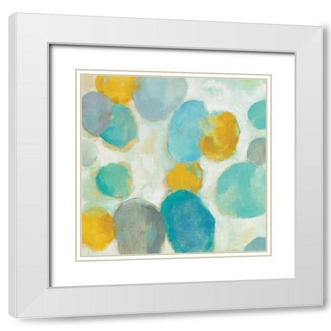Painted Pebbles III White Modern Wood Framed Art Print with Double Matting by Vassileva, Silvia