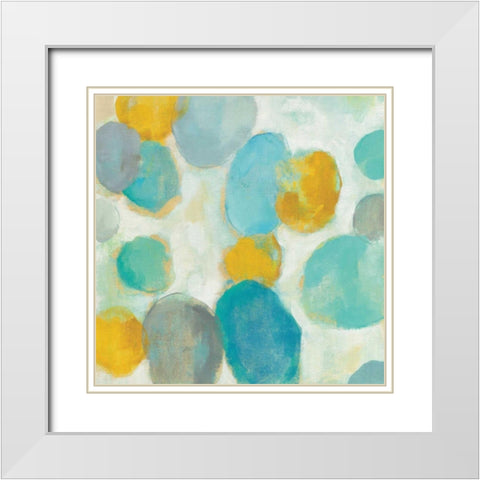 Painted Pebbles III White Modern Wood Framed Art Print with Double Matting by Vassileva, Silvia