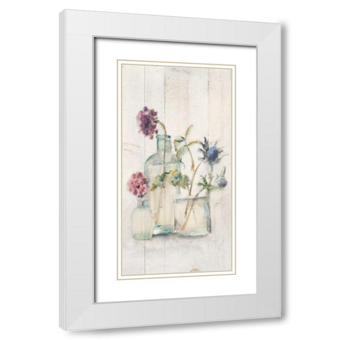 Blossoms on Birch II Panel White Modern Wood Framed Art Print with Double Matting by Blum, Cheri