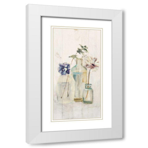 Blossoms on Birch III Panel White Modern Wood Framed Art Print with Double Matting by Blum, Cheri