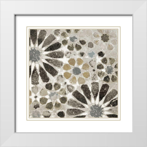 Alhambra Tile II Neutral White Modern Wood Framed Art Print with Double Matting by Schlabach, Sue