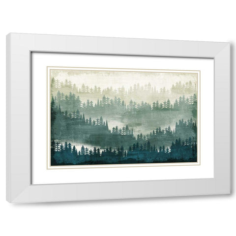 Mountainscape White Modern Wood Framed Art Print with Double Matting by Mullan, Michael
