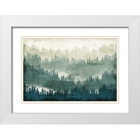 Mountainscape White Modern Wood Framed Art Print with Double Matting by Mullan, Michael