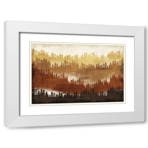 Mountainscape Spice White Modern Wood Framed Art Print with Double Matting by Mullan, Michael