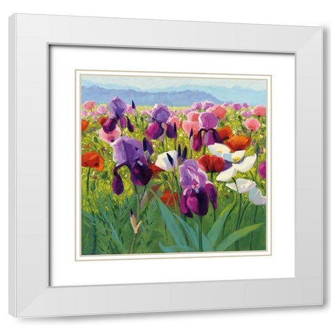 Early June White Modern Wood Framed Art Print with Double Matting by Novak, Shirley