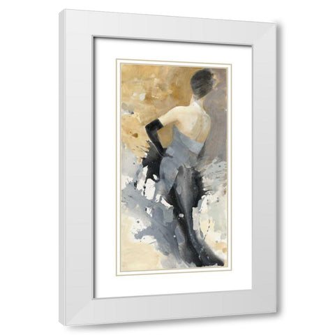 Opening Night II White Modern Wood Framed Art Print with Double Matting by Hristova, Albena