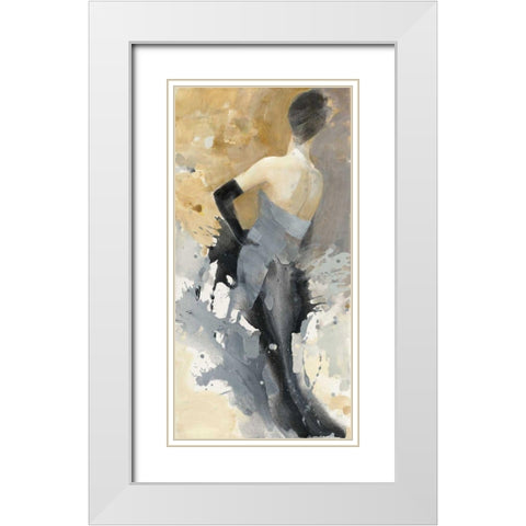 Opening Night II White Modern Wood Framed Art Print with Double Matting by Hristova, Albena