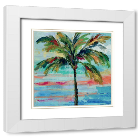 California Palm II  White Modern Wood Framed Art Print with Double Matting by Vassileva, Silvia