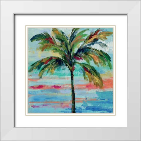 California Palm II  White Modern Wood Framed Art Print with Double Matting by Vassileva, Silvia