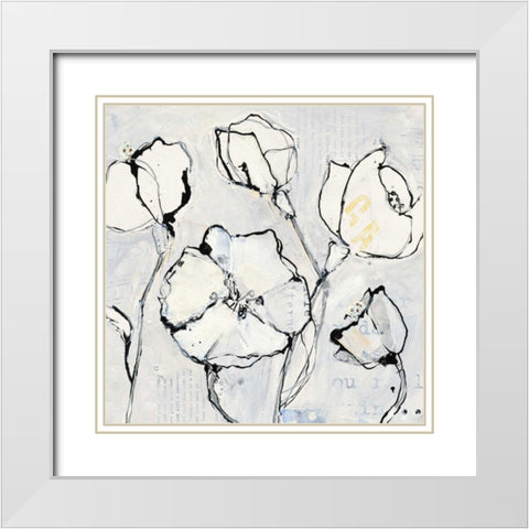 16 Again III White Modern Wood Framed Art Print with Double Matting by Day, Kellie