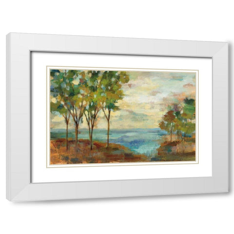 View of the Lake White Modern Wood Framed Art Print with Double Matting by Vassileva, Silvia