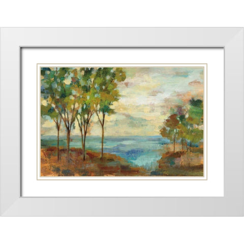 View of the Lake White Modern Wood Framed Art Print with Double Matting by Vassileva, Silvia