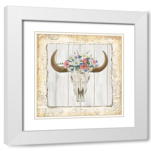 Bohemian Rising II White Modern Wood Framed Art Print with Double Matting by Adams, Emily