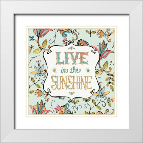 Peace and Paisley I White Modern Wood Framed Art Print with Double Matting by Tavoletti, Anne