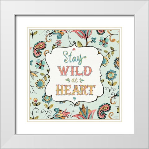 Peace and Paisley II White Modern Wood Framed Art Print with Double Matting by Tavoletti, Anne