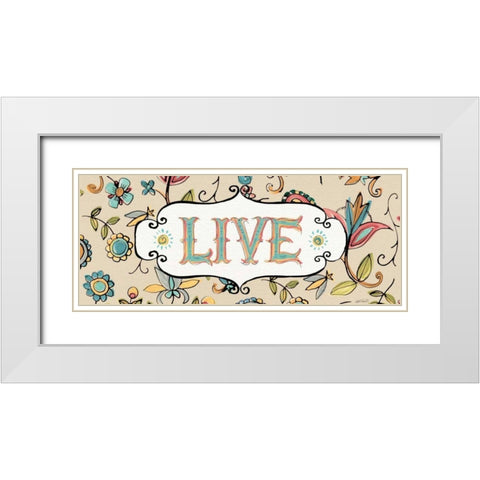 Peace and Paisley III White Modern Wood Framed Art Print with Double Matting by Tavoletti, Anne