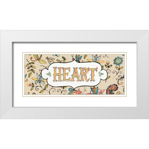 Peace and Paisley IV White Modern Wood Framed Art Print with Double Matting by Tavoletti, Anne