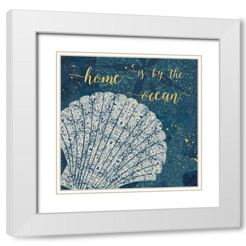 Coastal Lace III White Modern Wood Framed Art Print with Double Matting by Aiken, Jess