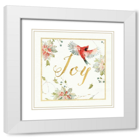 Dancing Bird II White Modern Wood Framed Art Print with Double Matting by Audit, Lisa