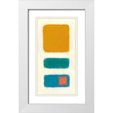 Isole Panel II White Modern Wood Framed Art Print with Double Matting by Schick, Mike